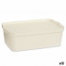 Storage Box with Lid Cream Plastic 14 L 29,5 x 14,3 x 45 cm (12 Units)