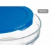 Round Lunch Box with Lid Chefs Blue 595 ml 14 x 6,3 x 14 cm (6 Units)