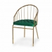 Krzesło Pręty Kolor Zielony Złoty 51 x 81 x 52 cm (2 Sztuk)