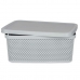 Aufbewahrungsbox mit Deckel Grau Kunststoff 13 L 28 x 15 x 39 cm (12 Stück)
