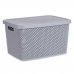 Storage Box with Lid Grey Plastic 19 L 28 x 22 x 39 cm (12 Units)