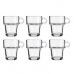 Cup Stackable Transparent Glass 270 ml (24 Units)