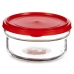 Kerek ebéddoboz fedéllel Piros Műanyag 415 ml 12 x 6 x 12 cm (24 egység)