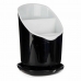 Evőeszköz csöpögtető Vacsora zakó Fehér Fekete Műanyag 12 x 19 x 12,5 cm (12 egység)