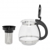 Teapot Transparent Black Plastic Glass 1,5 L (6 Units)