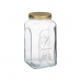Jar Homemade Transparent Golden Metal Glass 3 L 13 x 25 x 13 cm (6 Units)