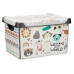 Aufbewahrungsbox mit Deckel Für Kinder tiere Kunststoff 22 L 30 x 23,5 x 40 cm (12 Stück)