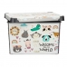 Aufbewahrungsbox mit Deckel Für Kinder tiere Kunststoff 22 L 30 x 23,5 x 40 cm (12 Stück)