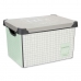 Storage Box with Lid Home Graph paper Grey Plastic 17 L 28 x 22 x 37 cm (12 Units)