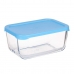 Кутия за обяд SNOW BOX Син Прозрачен Cтъкло полиетилен 790 ml (12 броя)