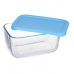 Porta pranzo SNOW BOX Azzurro Trasparente Vetro Polietilene 790 ml (12 Unità)