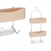 Douchehanger 28 x 60 x 14 cm Beige Metaal Plastic (6 Stuks)