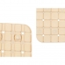 Tapis de Douche Antidérapant Carreaux Beige PVC 67,7 x 38,5 x 0,7 cm (6 Unités)