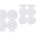 Luistamaton suihkumatto Valkoinen PVC 68 x 36 x 1 cm (6 osaa)