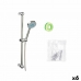 A shower head with a hose to direct the flow With support Silver Metal (6 Units)