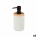 Soap Dispenser White Wood Resin Plastic (6 Units)