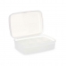 Boîte à compartiments Blanc Transparent Plastique 21,5 x 8,5 x 15 cm (12 Unités)