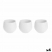 Set de pots Blanc Plastique 16,5 x 16,5 x 14,5 cm (4 Unités)