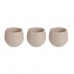 Set of pots Taupe Plastic 8 x 8 x 7 cm (8 Units)