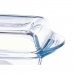 Tavă cu capac Borcam Transparent Sticlă borosilicată 1,9 L (4 Unități)