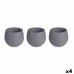 Conjunto de Vasos Antracite Plástico 16,5 x 16,5 x 14,5 cm (4 Unidades)