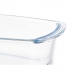 Serving Platter With handles Transparent Borosilicate Glass 1,6 L 27 x 7,2 x 14 cm (12 Units)