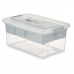 Multi-use Box Grey Transparent Plastic 9 L 35,5 x 17 x 23,5 cm (6 Units)