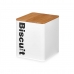Kiks og kage kasse Hvid Metal 13,7 x 16,5 x 14 cm (6 enheder)