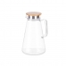 Teapot Transparent Natural Bamboo Borosilicate Glass 1,7 L (6 Units)