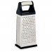 Grater Black Silver Stainless steel ABS TPR 9,5 x 21,5 x 6,7 cm (12 Units)