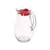 Carafă Bistro Roșu Transparent Sticlă Plastic 1 L
