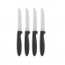 Набор ножей Чёрный Серебристый Нержавеющая сталь Пластик 19,5 cm (12 штук)