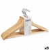 Set of Clothes Hangers 44,5 x 1,2 x 23 cm Brown Wood Metal (8 Units)