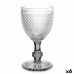 Ποτήρι κρασιού Διαμάντι Διαφανές Ανθρακί Γυαλί 330 ml (x6)