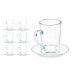 Tasse mit Untertasse Durchsichtig Glas 200 ml (6 Stück)