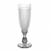 Champagne glass Diamond Transparent Anthracite Glass 185 ml (6 Units)