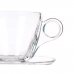 Kopp med assiett Transparent Glas 170 ml (6 antal)