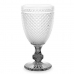 Copa Diamante Transparente Antracita Vidrio 256 ml (6 Unidades)