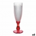 Champagneglas Diamant Rood Transparant Glas 185 ml (6 Stuks)