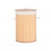 Korb für schmutzige Wäsche natürlich Metall Bambus Holz MDF 48 L 37 x 50 x 37 cm (4 Stück)