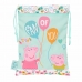 Lunchtrommel Peppa Pig Cosy corner Zak Licht Blauw (20 x 25 cm)