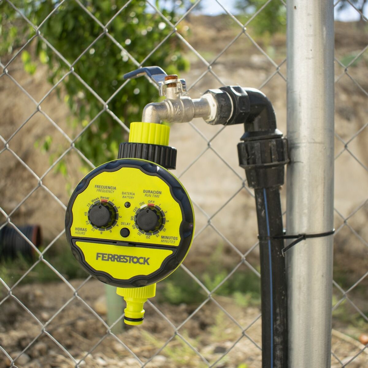 Programador de riego Ferrestock Amarillo