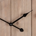 Orologio da Parete Naturale Nero 60 x 4 x 60 cm DMF