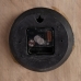 Reloj de Pared Natural Negro 60 x 4 x 60 cm DMF