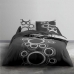 Komplet posteljnine TODAY Bela Krogi Siva Zakonska postelja 240 x 260 cm