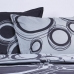 Conjunto de Lençóis TODAY Branco Círculos Cinzento Cama dupla 240 x 260 cm