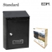 Caixa de correio EDM Standard 21 x 6 x 30 cm Preto Aço