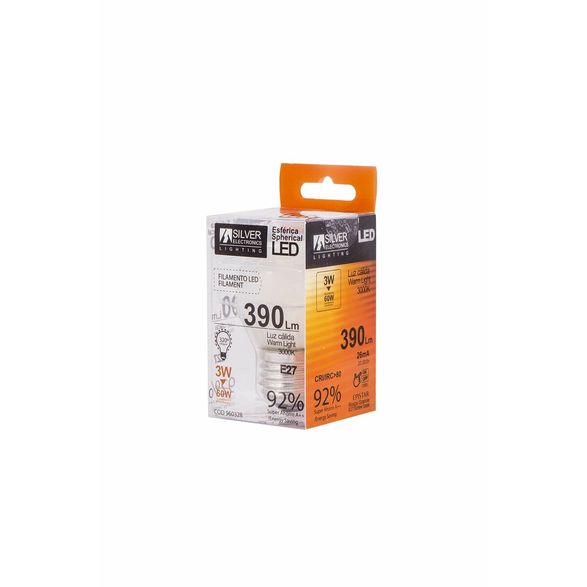Lâmpada LED Silver Electronics 960328 E27 3W 3000K