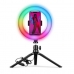 Rõngakujuline valgusti selfi pildistamiseks koos statiivi ja kaugjuhtimispuldiga Celly CLICKRINGRGBBK