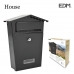 Letterbox EDM House 21 x 6 x 30 cm Black Steel